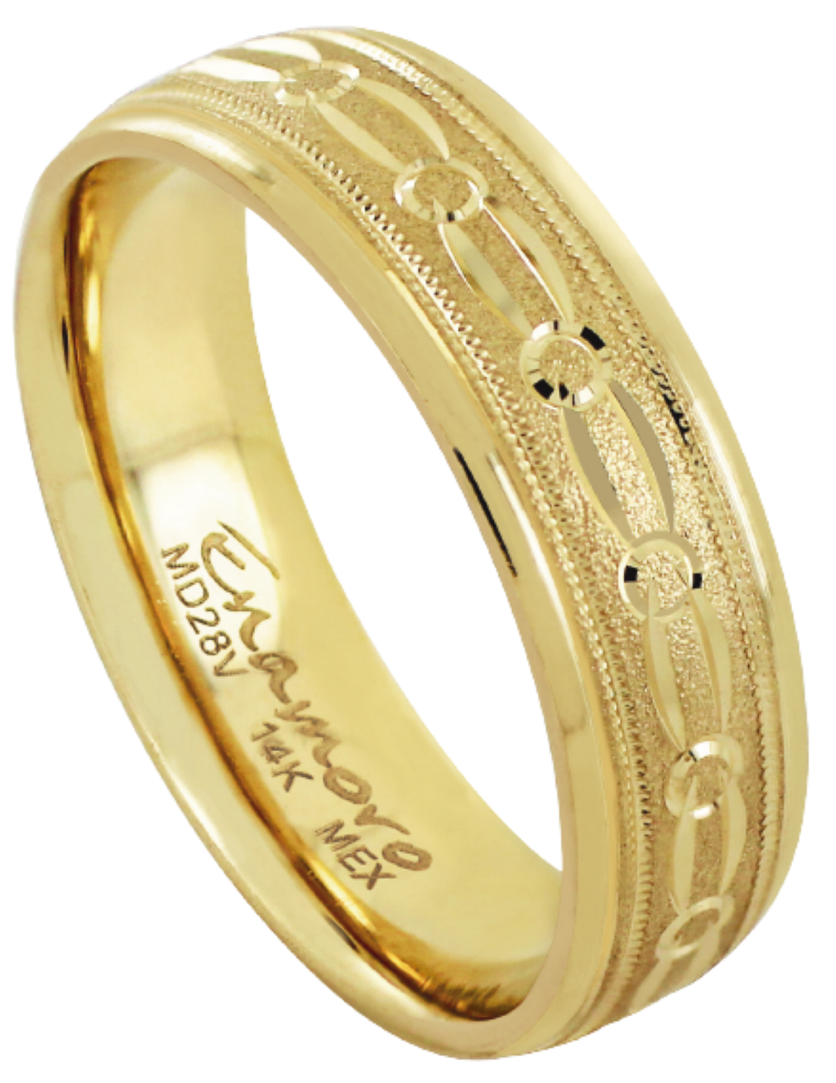 Argolla Matrimonio Oro Amarillo 14K JJ CP069 64 Joyeria Jalos