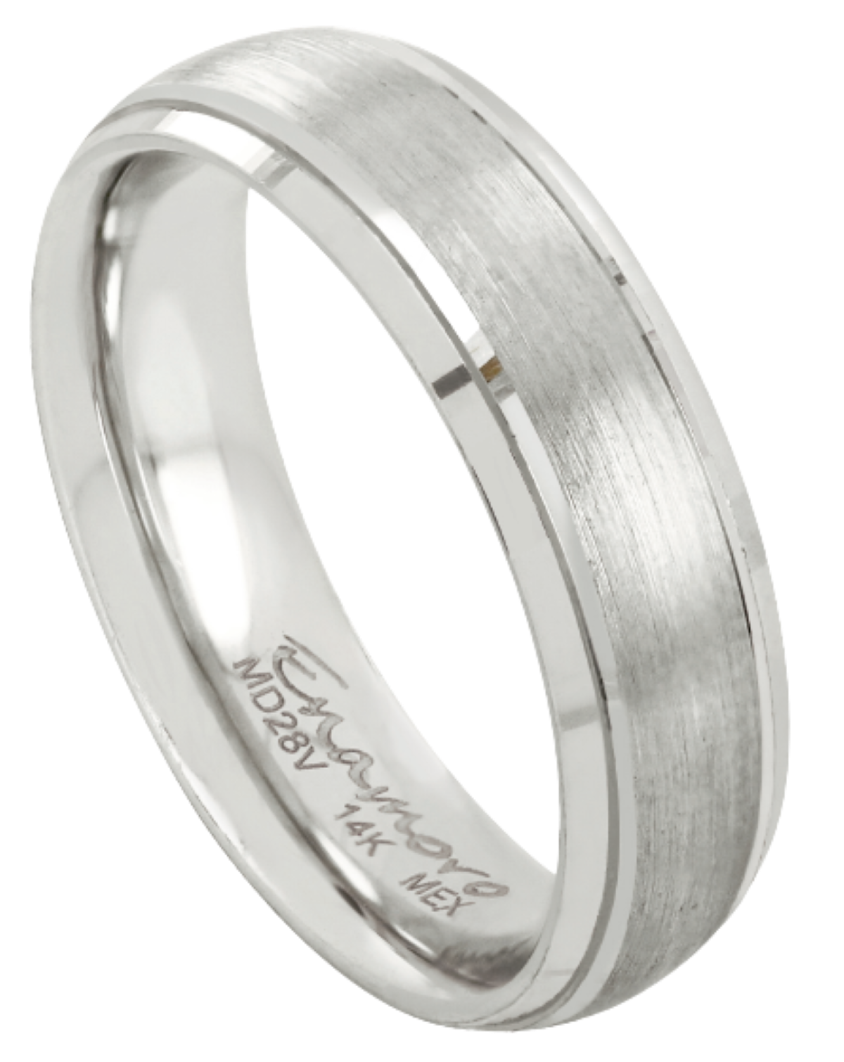 Argolla Matrimonio Oro Blanco 10K CF065B-64 - Main Image