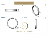 Argolla Sólida Blanca