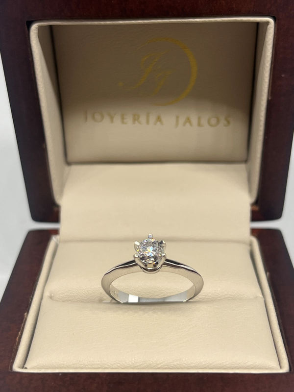 Anillo Compromiso Oro Amarillo 14K Diamante Natural GIA