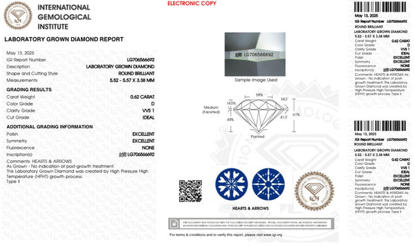 Diamante Laboratorio Desmontado Redondo IGI 0.62 CT