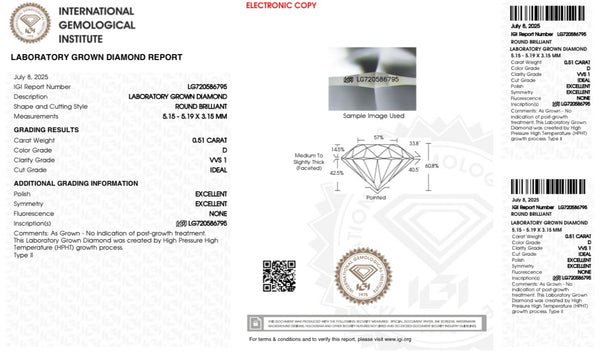 Diamante Laboratorio Desmontado Redondo IGI 0.51 CT