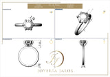 Montura Rebeca Oro 14K