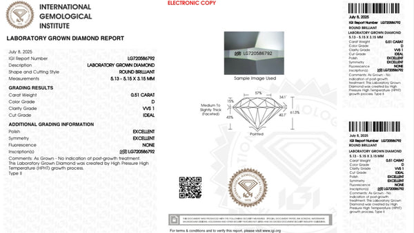 Diamante Laboratorio Desmontado Redondo IGI 0.51 CT