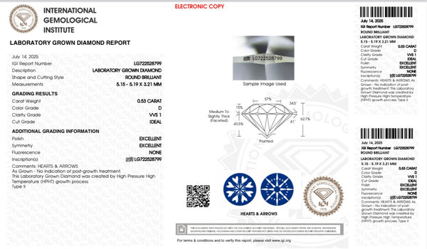 Diamante Laboratorio Desmontado Redondo IGI 0.53 CT