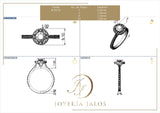 Montura Isabella Oro 14K