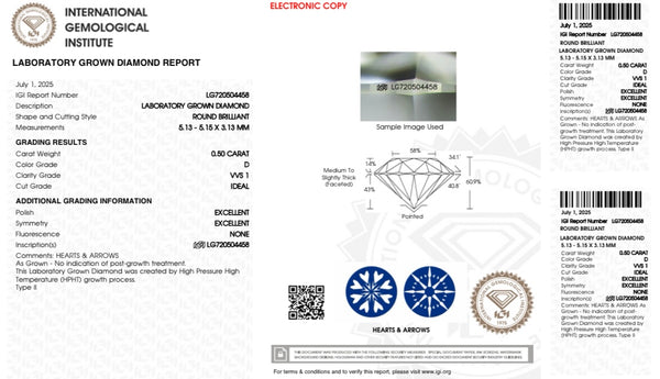 Diamante Laboratorio Desmontado Redondo IGI 0.50 CT