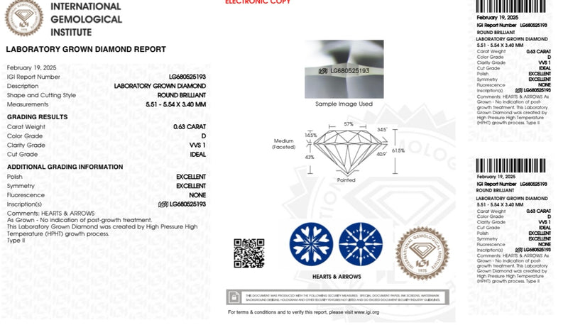 Diamante Laboratorio Desmontado Redondo IGI 0.63 CT