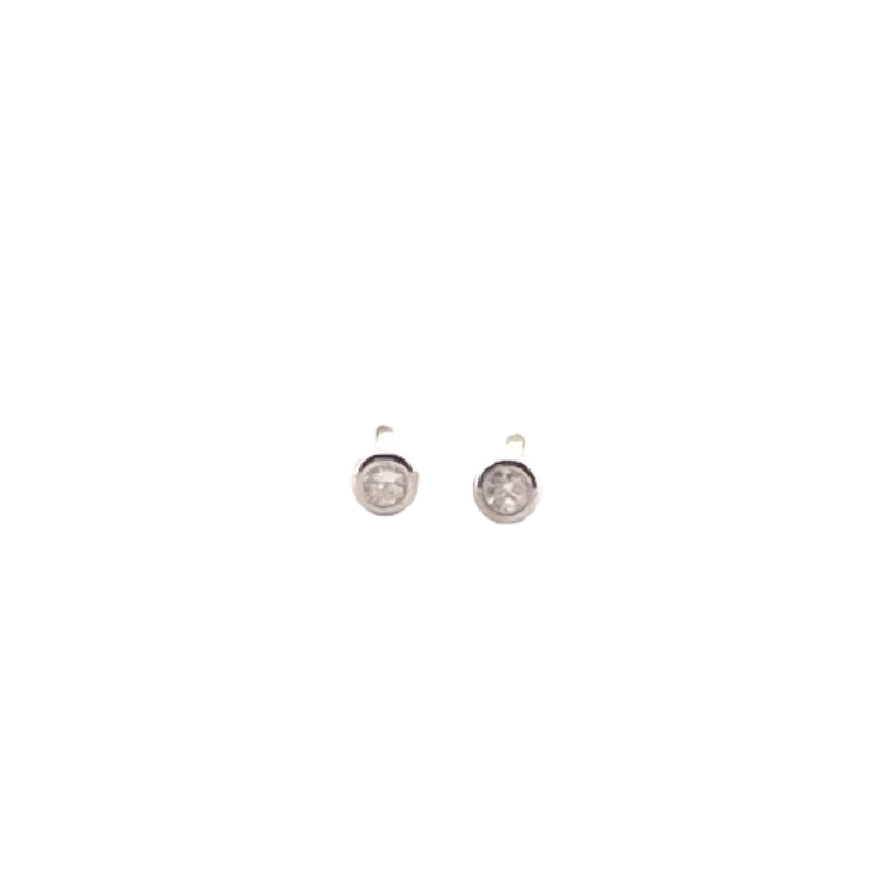 Aretes Con Diamante 14K
