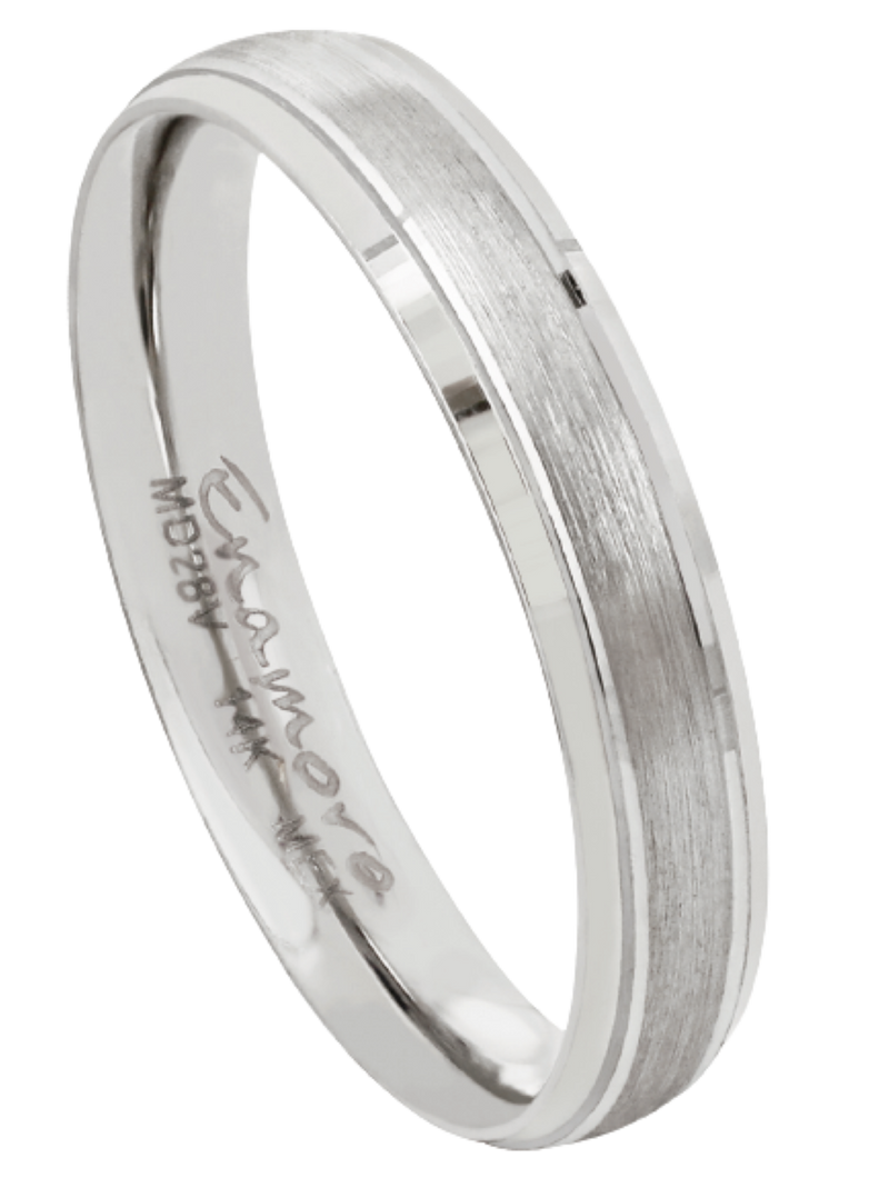 Argolla Matrimonio Oro Blanco 14K CF065B-44