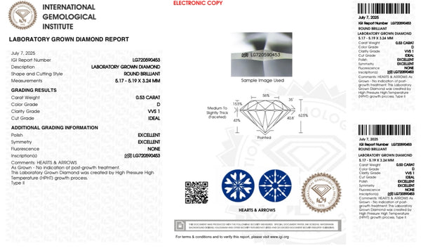 Diamante Laboratorio Desmontado Redondo IGI 0.53 CT