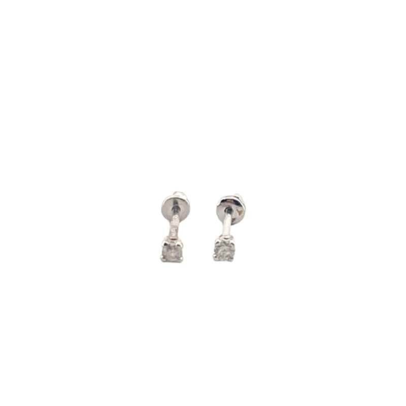 Aretes Con Diamante 14K