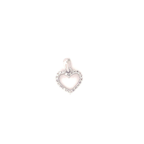 Dije Corazón Oro Blanco 10K