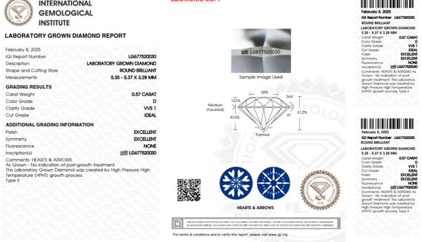 Diamante Laboratorio Desmontado Redondo IGI 0.57 CT