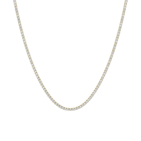 Gargantilla Con Diamantes Tipo Tenis 14K