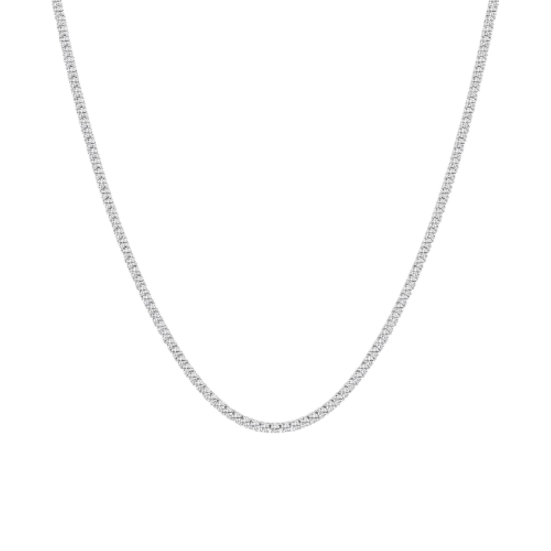 Gargantilla Con Diamantes Tipo Tenis 14K