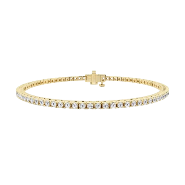 Pulsera Con Diamantes Tipo Tenis 14K