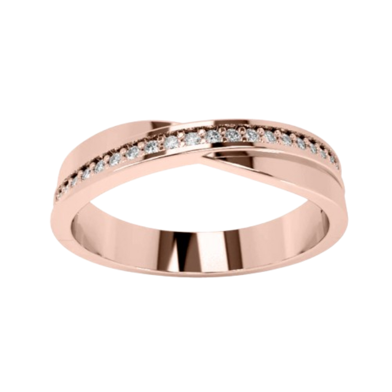 Argolla Matrimonio Oro Rosa 14K R25984