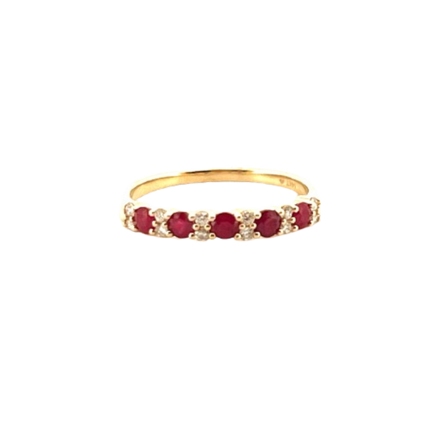 Churumbela Rubí Con Diamantes 14K