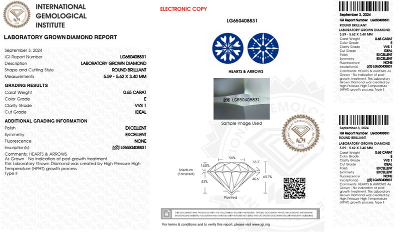 Diamante Laboratorio Desmontado Redondo IGI 0.65 CT (p)